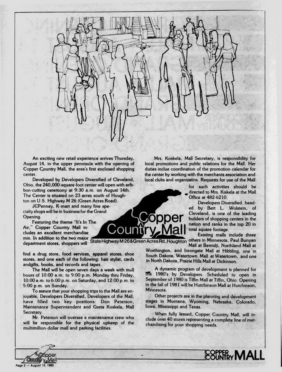 Copper Country Mall - 1980 Article On Opening (newer photo)